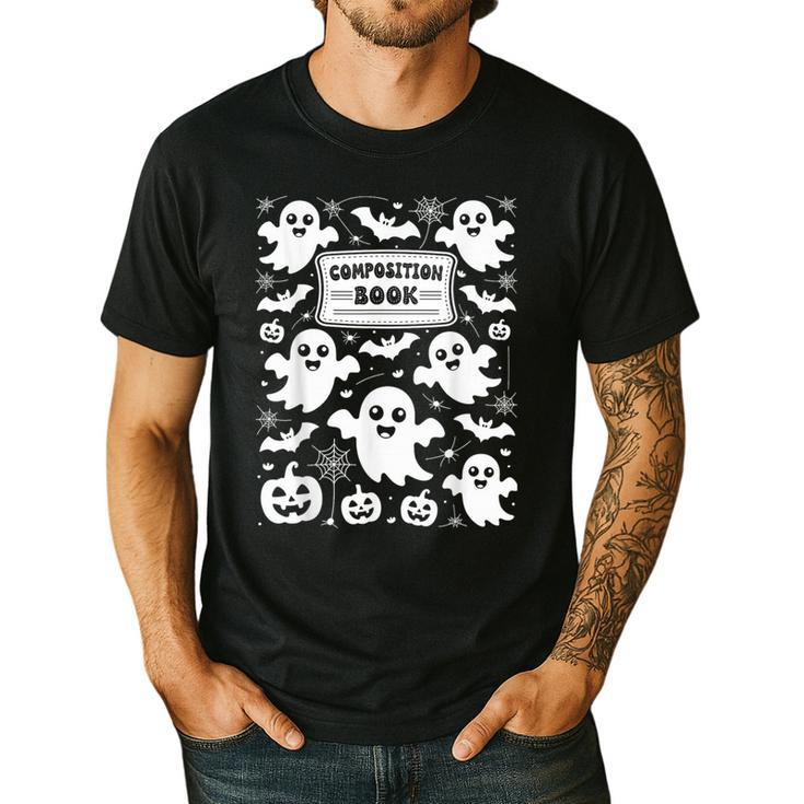 Teacher Halloween Composition Notebook Costume Halloween Men's Casual T-Shirt