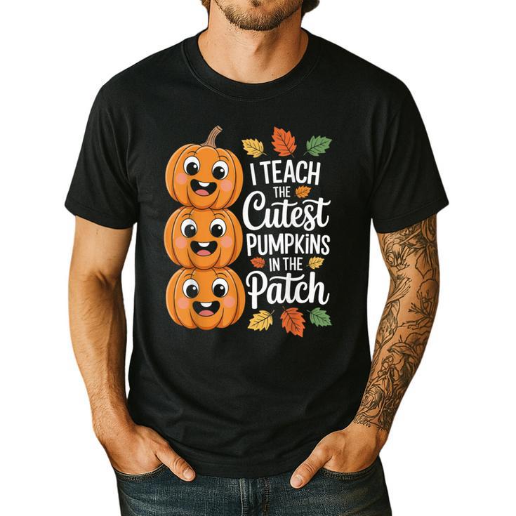 Teacher Halloween Tshirts I Teach The Cutest Pumpkins Men's Casual T-Shirt