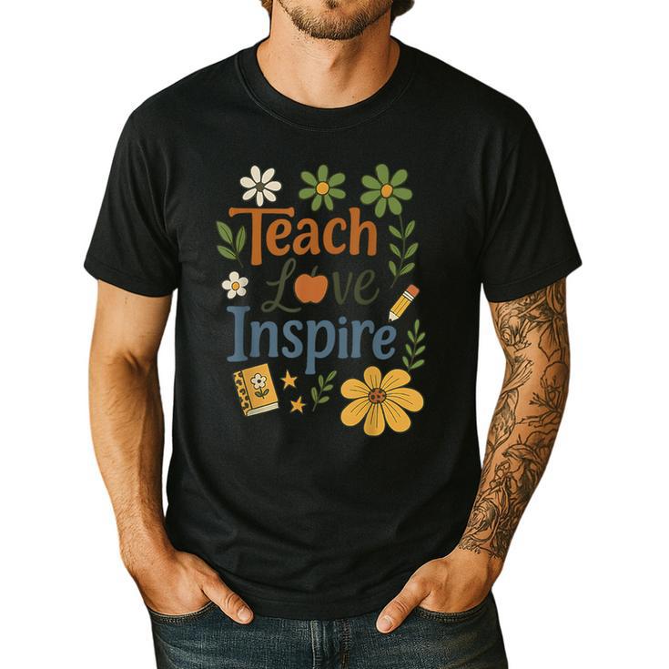 Teacher Inspire Love Men's Casual T-Shirt Teacher Inspire Love Men's Casual T-Shirt