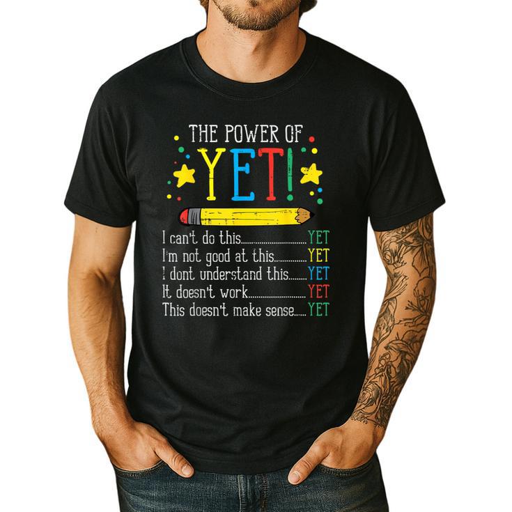 Teacher Power Of Yet Cant Do This Inspirational Women Men Men's Casual T-Shirt