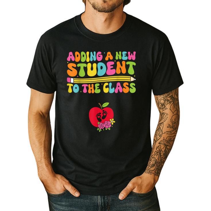 Teacher Pregnancy Announcement Clothing Expecting Teacher X-Small Men's Casual T-Shirt