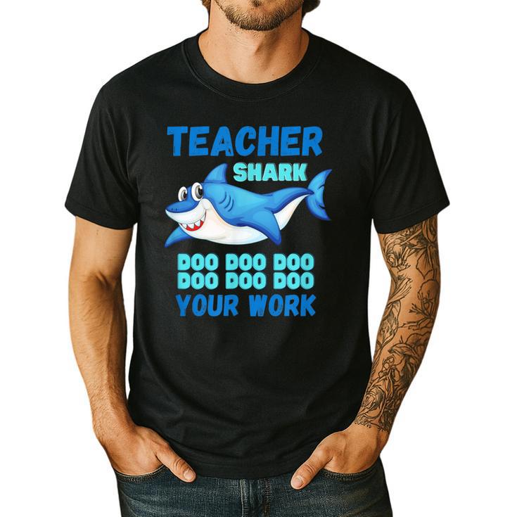 Teacher Shark Do Your Work Men's Casual T-Shirt