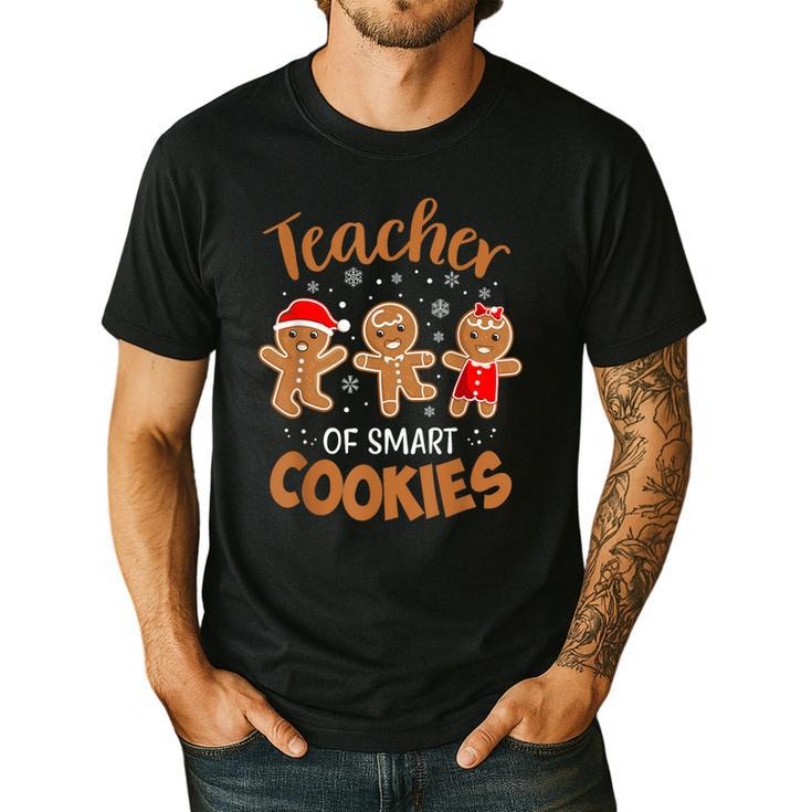 Teacher Of Smart Cookies Gingerbread Christmas Teacher Cute Men Women Kids Men's Casual T-Shirt