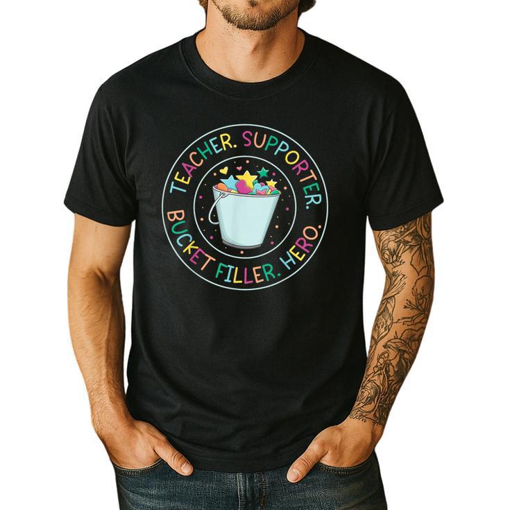 Teacher Supporter Bucket Filler Hero Men's Casual T-Shirt
