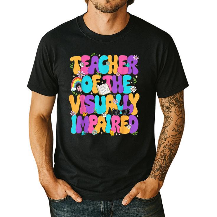 Teacher Of The Visually Impaired Blindness Awareness Men's Casual T-Shirt Teacher Of The Visually Impaired Blindness Awareness Men's Casual T-Shirt