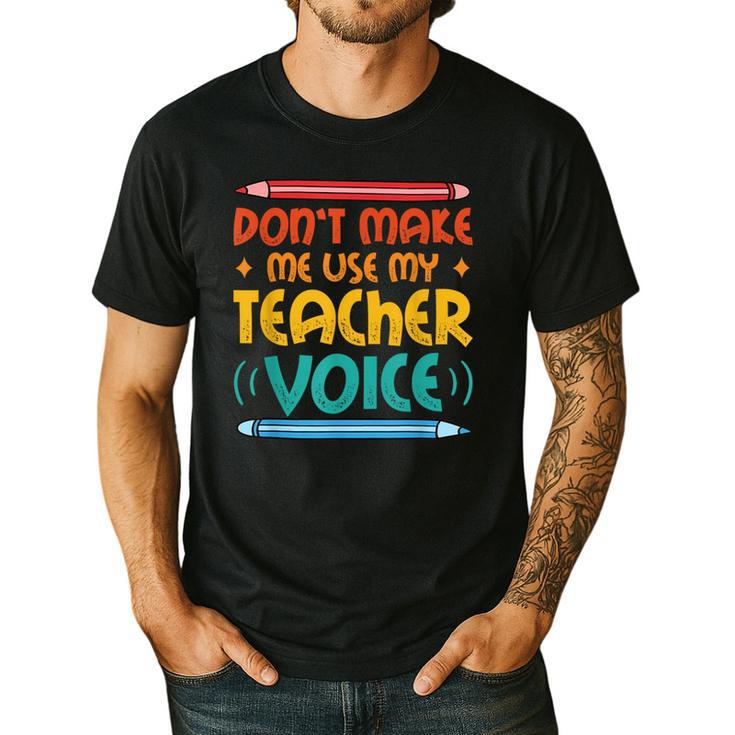Teacher Voice Teacherlife Primary School Teacher Men's Casual T-Shirt