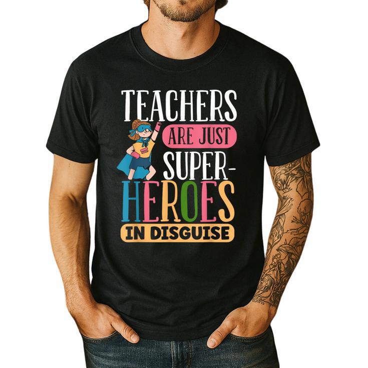 Teachers Are Just Superheroes In Disguise Back To School Men's Casual T-Shirt