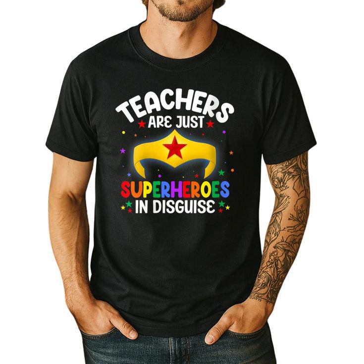 Teachers Are Just Superheroes In Disguise School Women Men Men's Casual T-Shirt