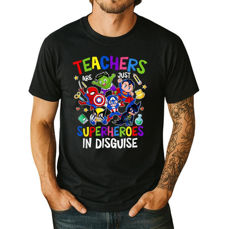 Teachers Are Superheroes Back To School Men's Casual T-Shirt