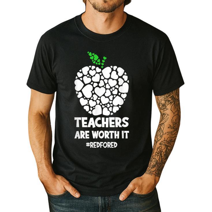 Teachers Are Worth It Red For Ed Men's Casual T-Shirt Teachers Are Worth It Red For Ed Men's Casual T-Shirt