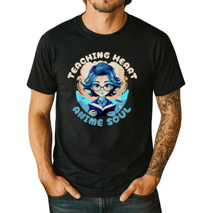Teaching Heart Anime Soul Teacher Otaku Manga Men's Casual T-Shirt