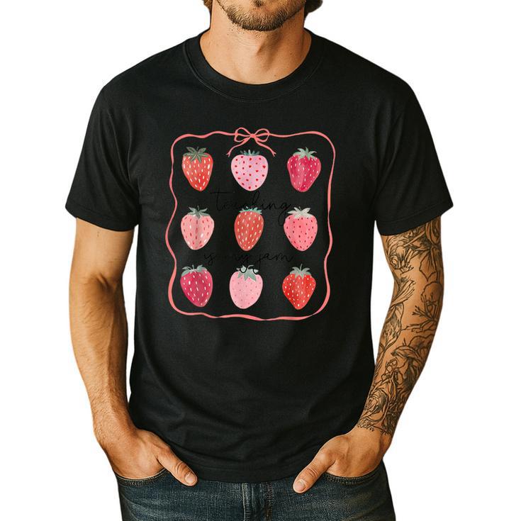 Teaching Is My Jam Teacher Team Crew Cute Strawberry Girls Men's Casual T-Shirt Teaching Is My Jam Teacher Team Crew Cute Strawberry Girls Men's Casual T-Shirt