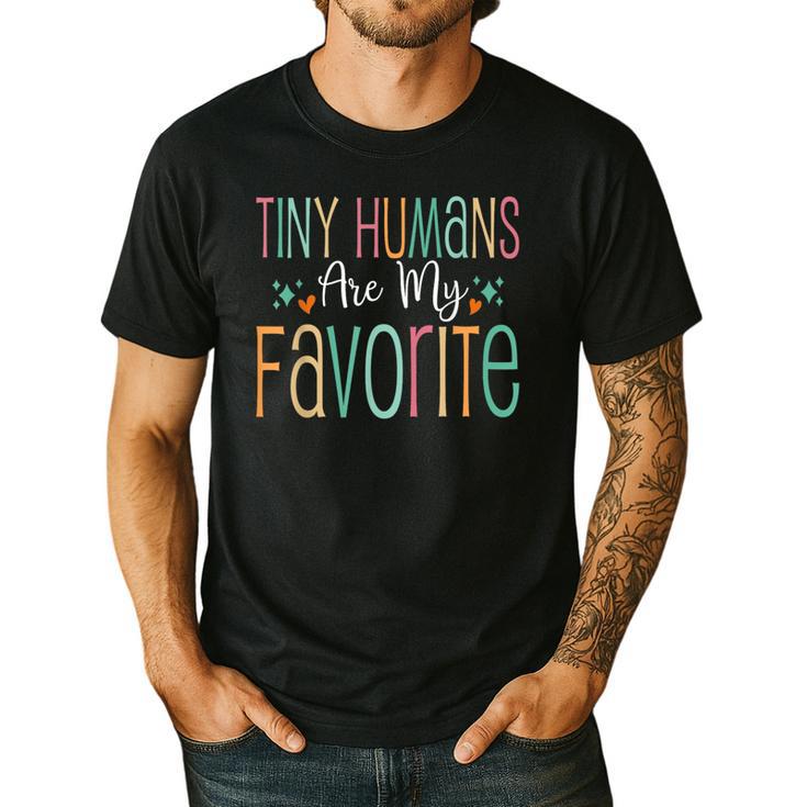 Teaching Preschool Teacher Tiny Humans Are My Favorite Men's Casual T-Shirt