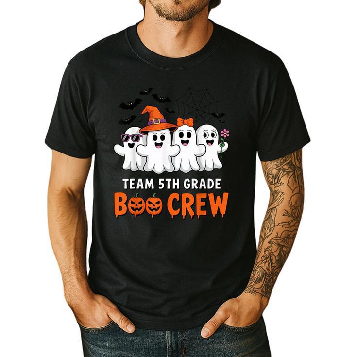 Team 5th Grade Boo Crew Halloween Teacher Student Costume Men's Casual T-Shirt
