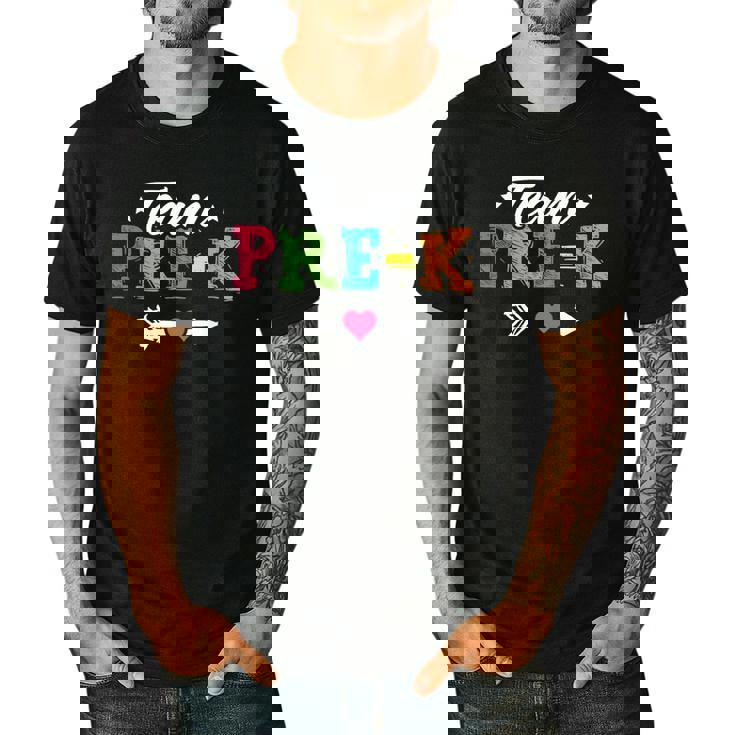 Team Pre-K Shirt PreSchool Teacher Student Back To School Men&#x27;s Casual T-Shirt