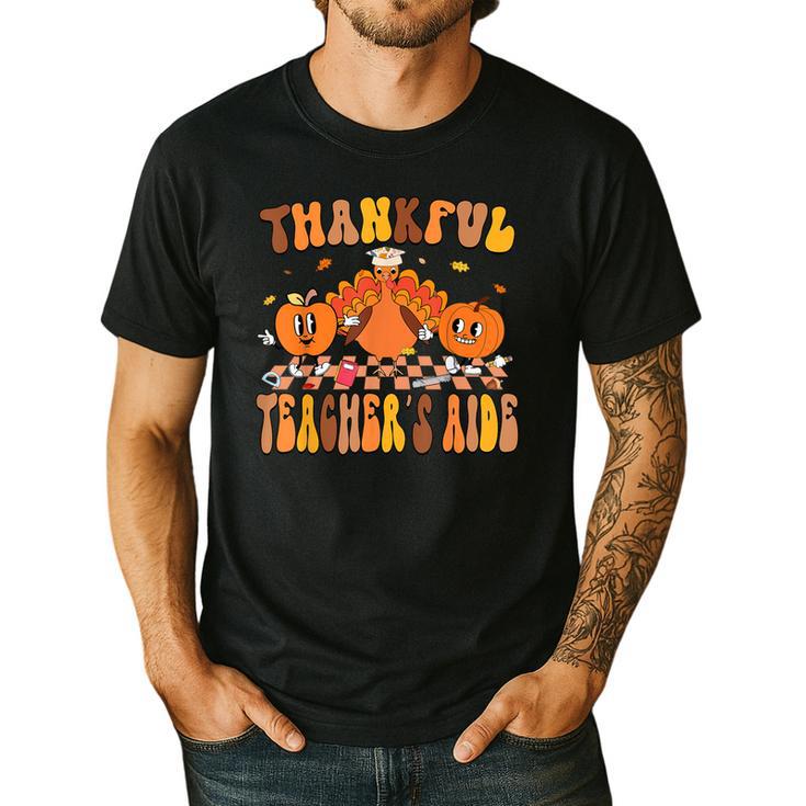 Thankful Teacher's Aide Thanksgiving Autumn Fall Women Men Men's Casual T-Shirt Thankful Teacher's Aide Thanksgiving Autumn Fall Women Men Men's Casual T-Shirt