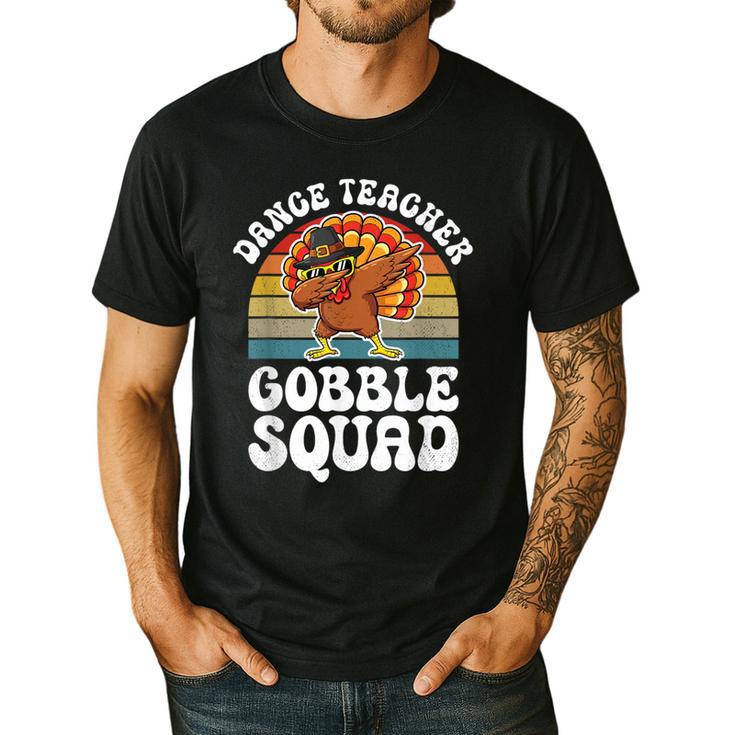Thanksgiving Dance Teacher Gobble Squad Turkey Men's Casual T-Shirt
