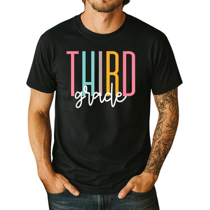 Third Grade Girls Boys Teacher Team 3rd Grade Squad Men's Casual T-Shirt