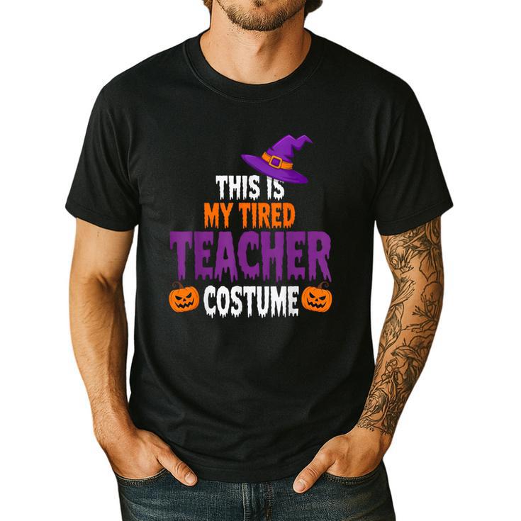 Tired Teacher Costume For Halloween Teachers Men's Casual T-Shirt