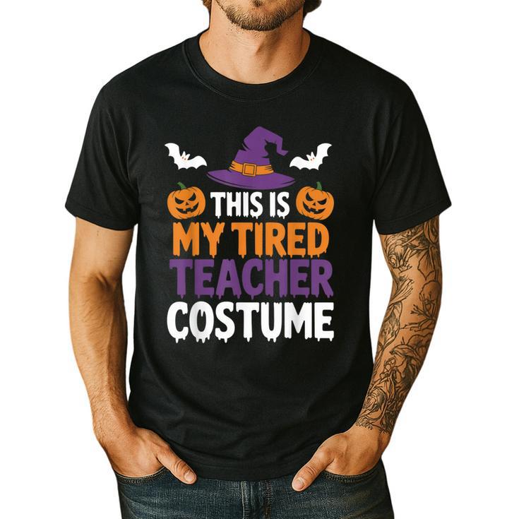 Tired Teacher Costume For Humor Halloween Men's Casual T-Shirt