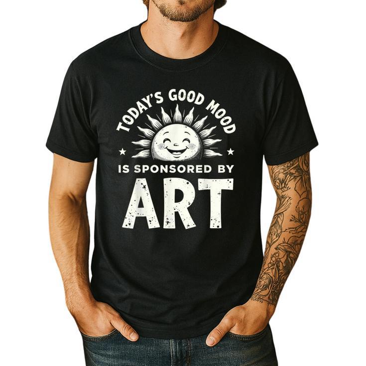 Today’s Good Mood Is Sponsored By Art Teacher Sun Tee Men's Casual T-Shirt