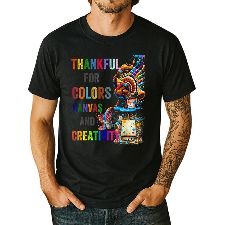 Turkey Thanksgiving Art Teacher Costume Tee For Artists Men's Casual T-Shirt