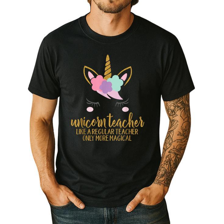 Unicorn Teacher Shirt For Women School Teacher Men's Casual T-Shirt Unicorn Teacher Shirt For Women School Teacher Men's Casual T-Shirt