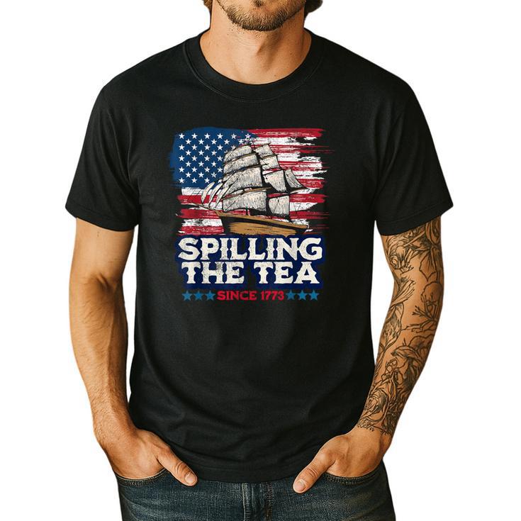US History Teacher Boston Spilling The Tea Since 1773 Men's Casual T-Shirt