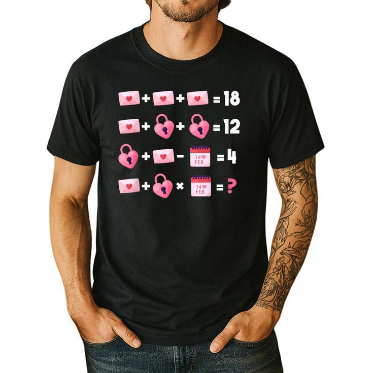 Valentines Day Order Of Operations Valentines Math Teacher Men's Casual T-Shirt