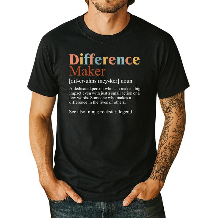 Vintage Difference Maker Definition Teachers Mom Boss Women Men's Casual T-Shirt