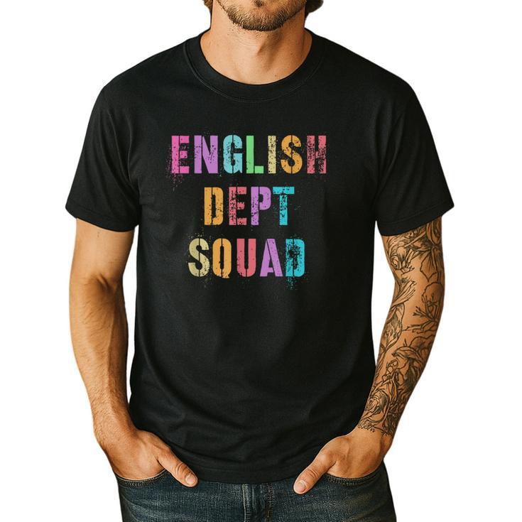 Vintage ENGLISH DEPT SQUAD Back To School Teacher Student Men's Casual T-Shirt