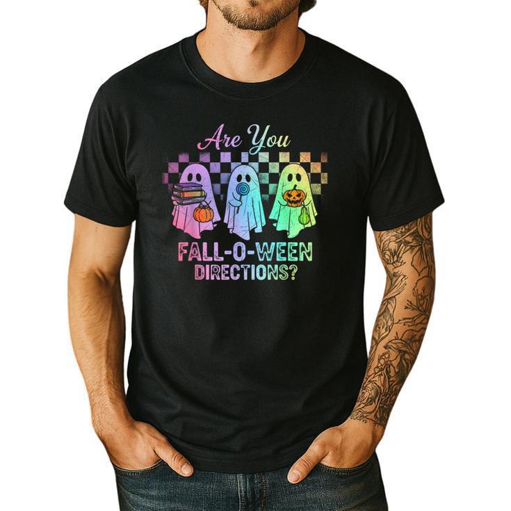 Vintage Are You Fall O Ween Directions Teacher Halloween Men's Casual T-Shirt