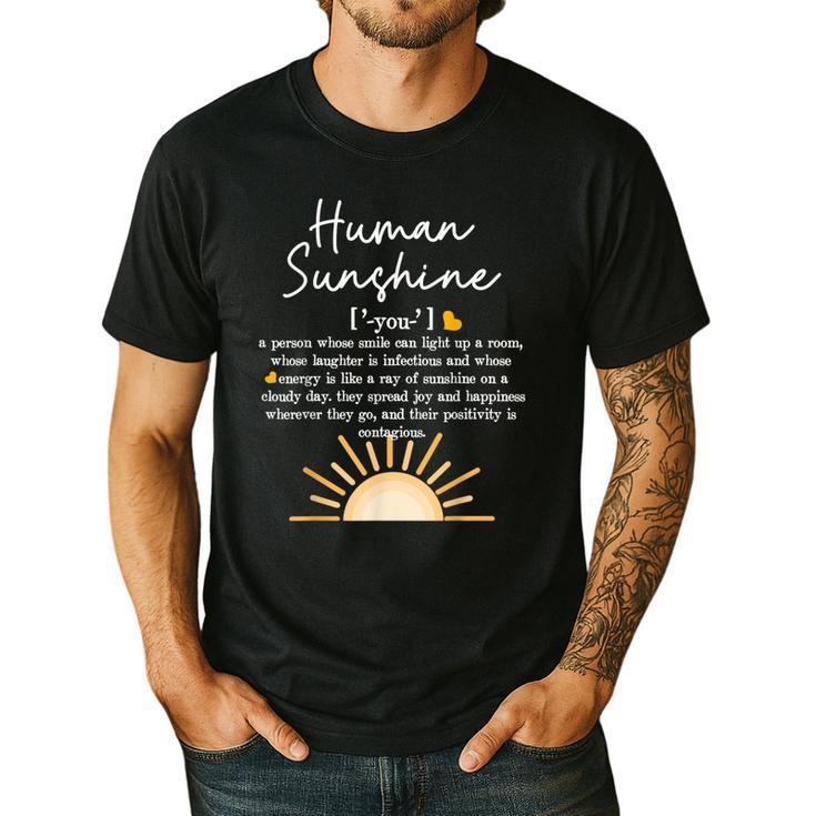 Vintage Human Sunshine Definition Teachers Mom Boss Women Men's Casual T-Shirt