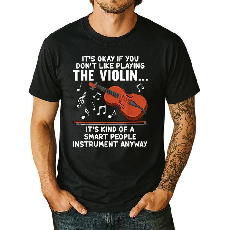 Violin Player Costume For Men Women Violin Teacher Violinist Men's Casual T-Shirt