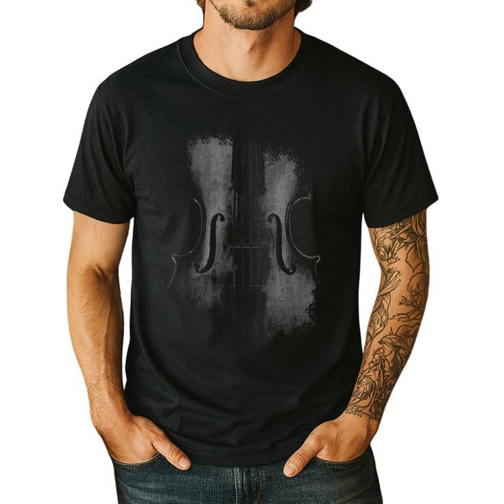 Violin Player Instrument Music Teacher Musical Violinist Men's Casual T-Shirt