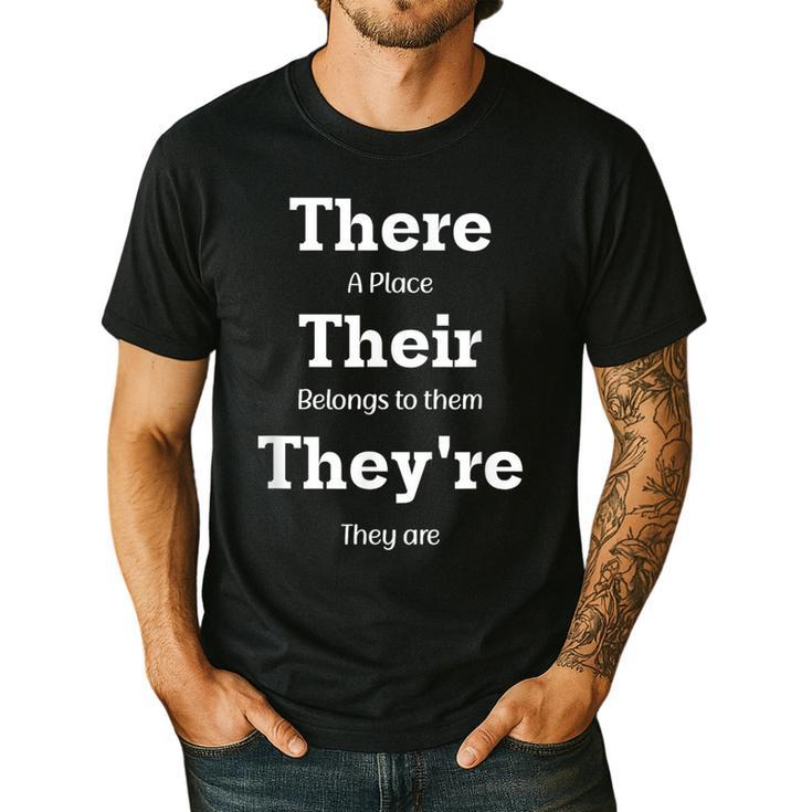 Vocabulary Police Their There They'Re English Teacher Men's Casual T-Shirt