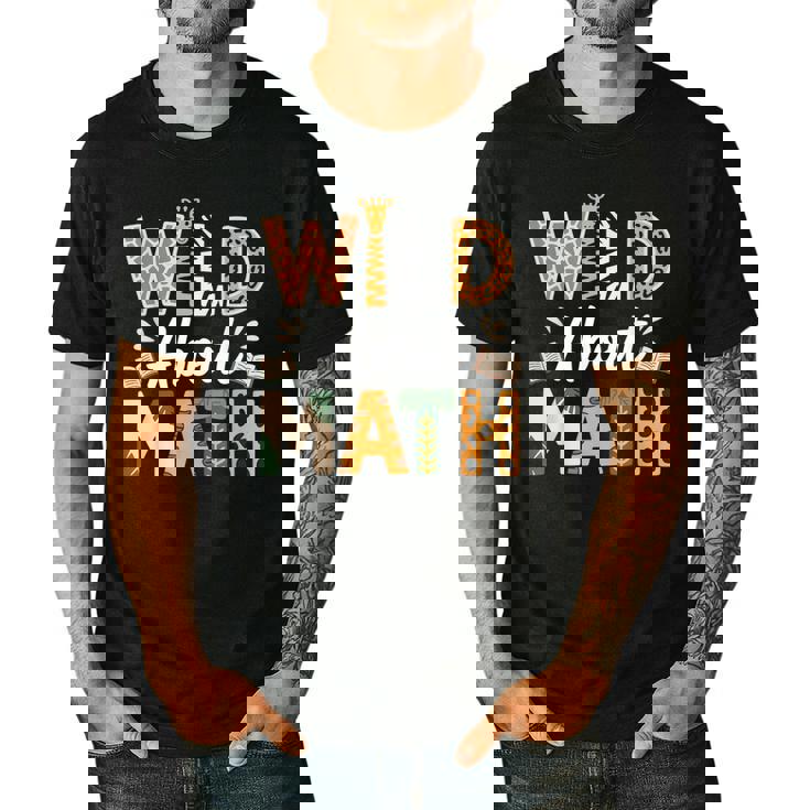 Wild About Math Cute Teacher Student Math Club Men&#x27;s Casual T-Shirt