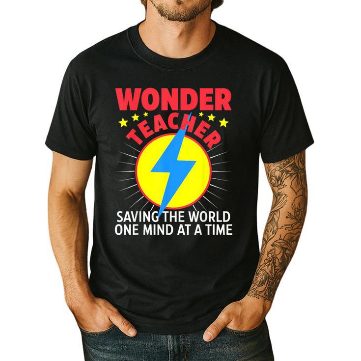 Wonder Teacher Costume Shirt Teacher Halloween Costume Men Women Men's Casual T-Shirt