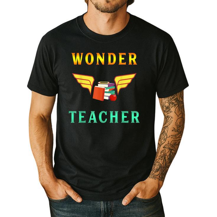 Wonder Teacher Instructor Professor Proud Literature Men Women Girls Kids T-Shirt Men's Casual T-Shirt