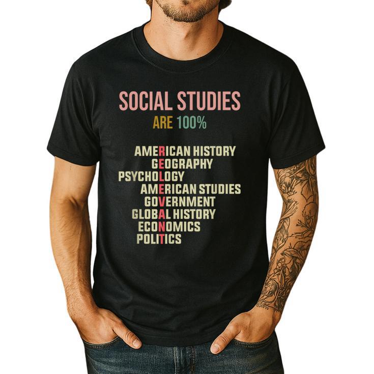 World History Classroom Social Studies History Teacher Men's Casual T-Shirt