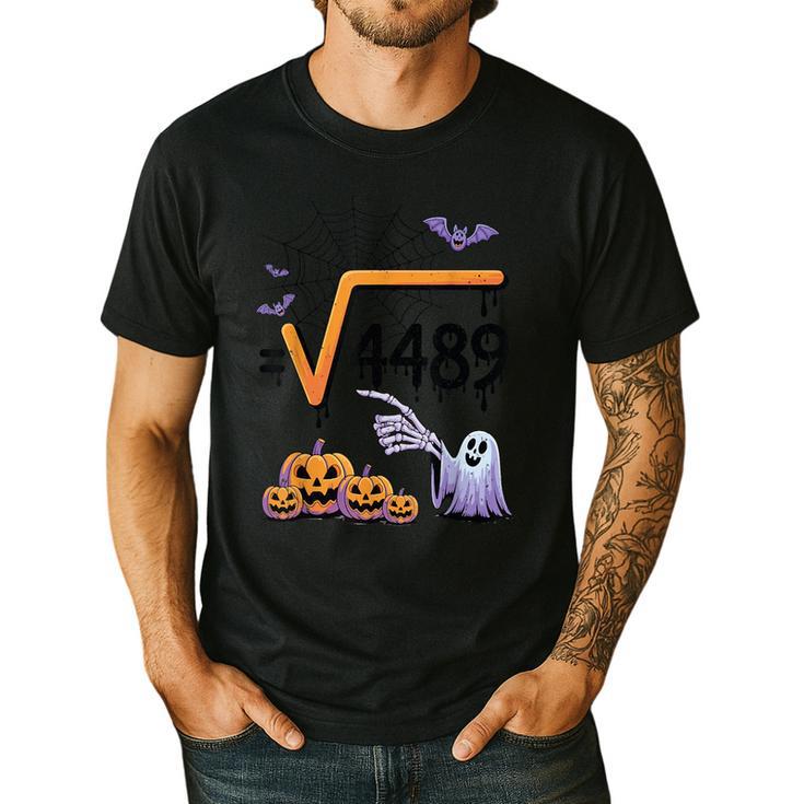 4489 Square Root 67 Math Teacher Halloween Costume Professor Men's Casual T-Shirt
