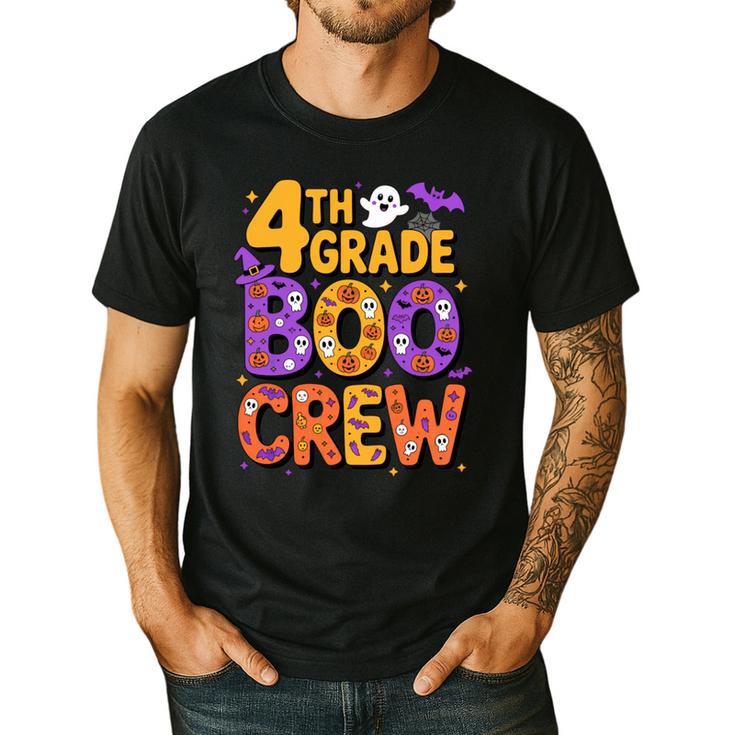 4th Grade Boo Crew Ghost Halloween Teacher Costume Men's Casual T-Shirt
