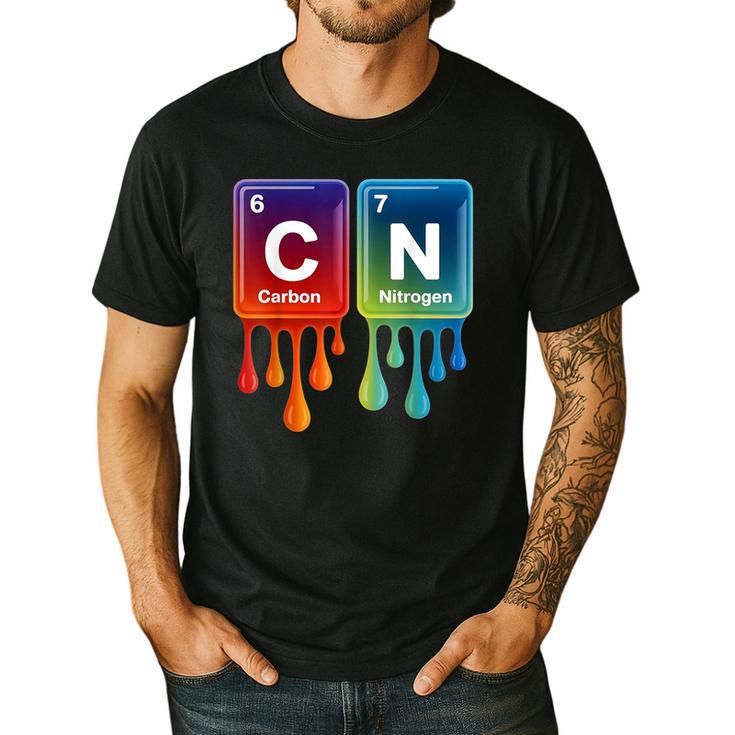 6 7 Science Chemistry Teacher Periodic Table Meme Tee Men's Casual T-Shirt