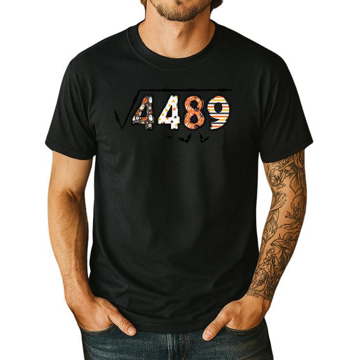 6 7 Square Root Of 4489 Slang Math Teacher Halloween Men's Casual T-Shirt