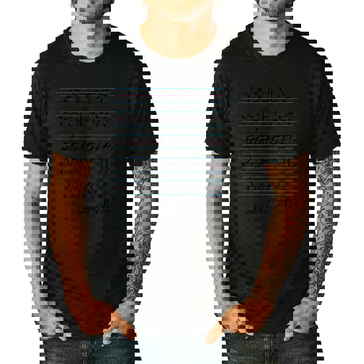 ABC Elemeno Shirt Alphabet Kindergarten Preschool Teacher Men&#x27;s Casual T-Shirt