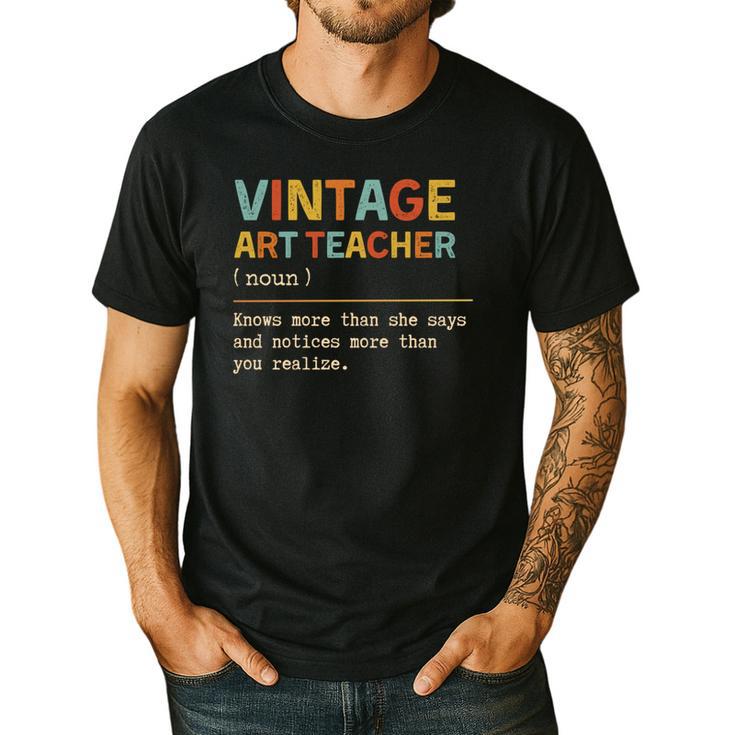 Art Teacher Definition Back To School First Day Men's Casual T-Shirt