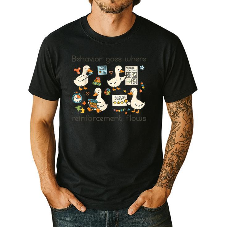Behavior Analyst Silly Goose RBT ABA Therapy Sped Teacher Men's Casual T-Shirt