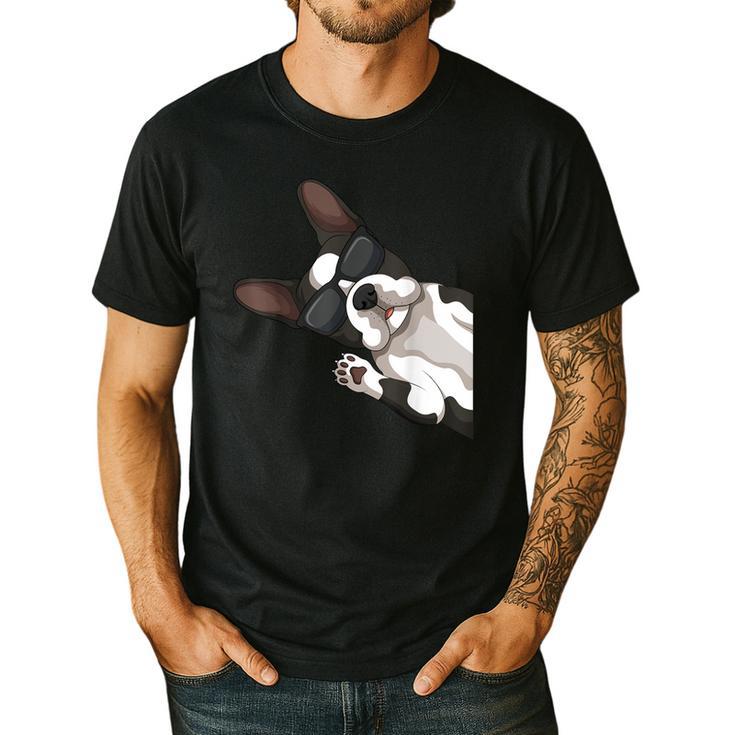 Boston Terrier Bostie Dog Kids Men Men's Casual T-Shirt