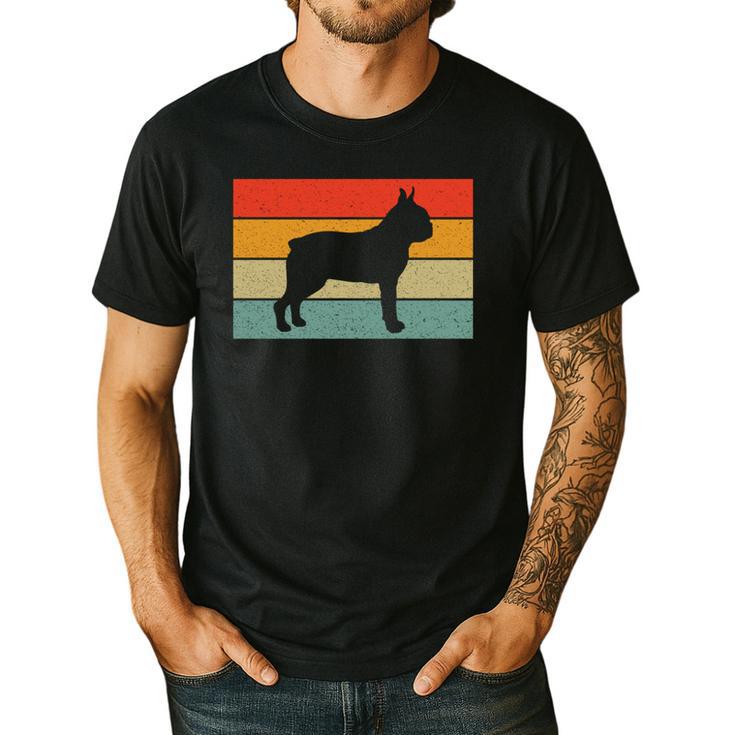 Boston Terrier Dog Lover Retro Vintage Cool For Dog Owner Men's Casual T-Shirt