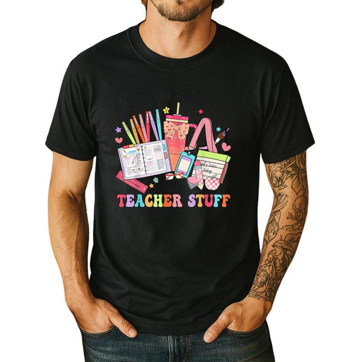 Can't Talk Right Now Doing Teacher Stuff Teacher Stuff Men's Casual T-Shirt